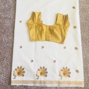 🎉ELEGANT SAREE WITH BEAUTIFUL PEACOCK BORDER🎉